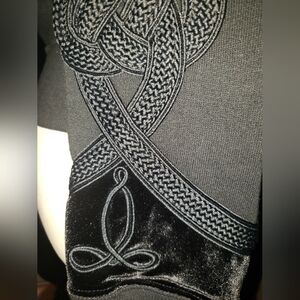 Polo Ralph Lauren Sample crew neck black embroidery cording cotton